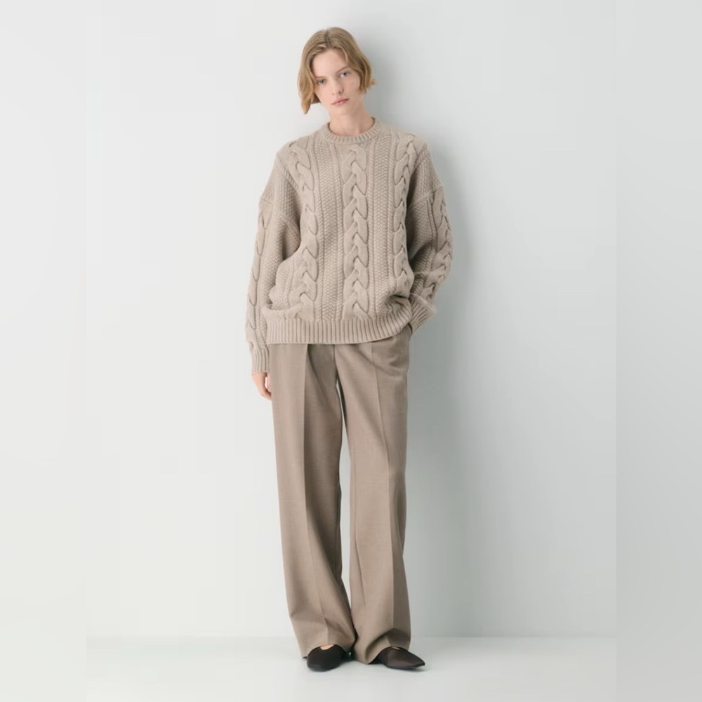 NWT Heritage Knit Merino Wool Crew Sweater